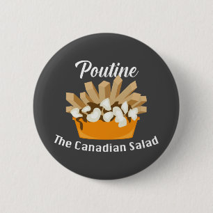 Poutine, der kanadische Salat - Round Button