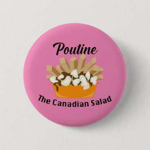 Poutine, der kanadische Salat - Round Button