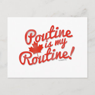 Poutine ist mein Routine Postkarte