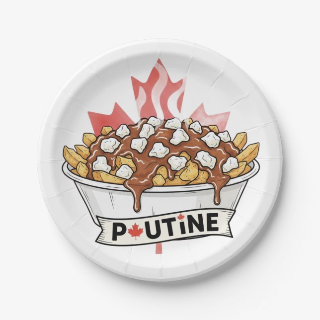 Poutine Pappteller (Vorderseite)