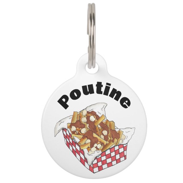 Poutine Quebec Canada Canadian Food French Fries Haustiermarke (Vorderseite)