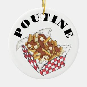 Poutine Quebec Canada Canadian Food French Fries Keramik Ornament