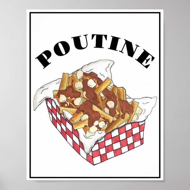 Poutine Quebec Canada Canadian Food French Fries Poster (Vorne)