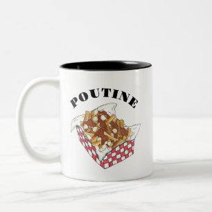 Poutine Quebec Canada Canadian Food French Fries Zweifarbige Tasse