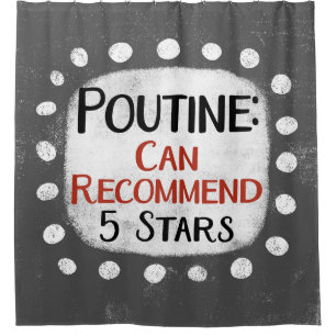 Poutine Review 5 Stars Duschvorhang
