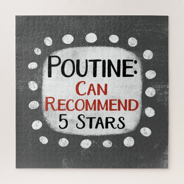 Poutine Review 5 Stars Jigsaw Puzzle (Vertikal)