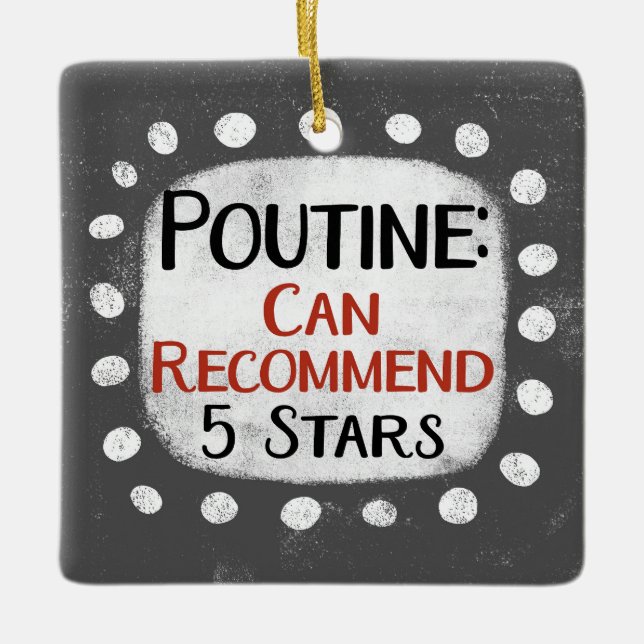 Poutine Review 5 Sterne Ornament (Vorderseite)