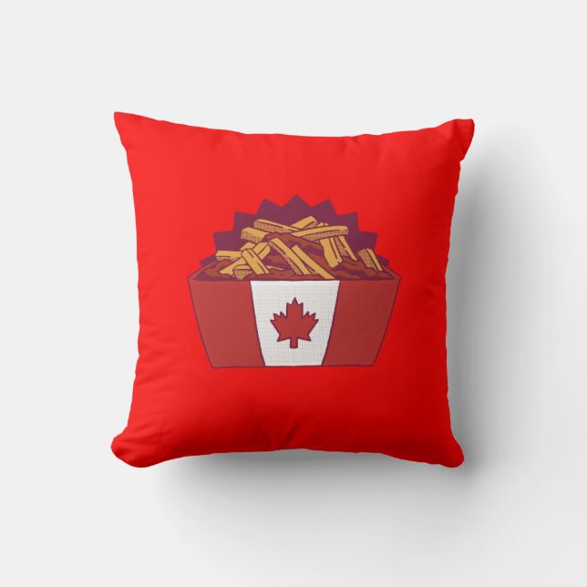 Poutine Throw Kissen (Vorderseite)