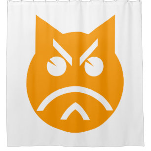 Pouting Emoji Cat Duschvorhang