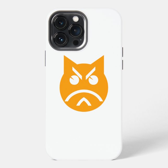 Pouting Emoji Cat iPhone Hülle (Rückseite)