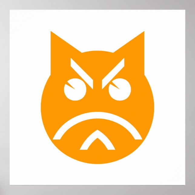 Pouting Emoji Cat Poster (Vorne)