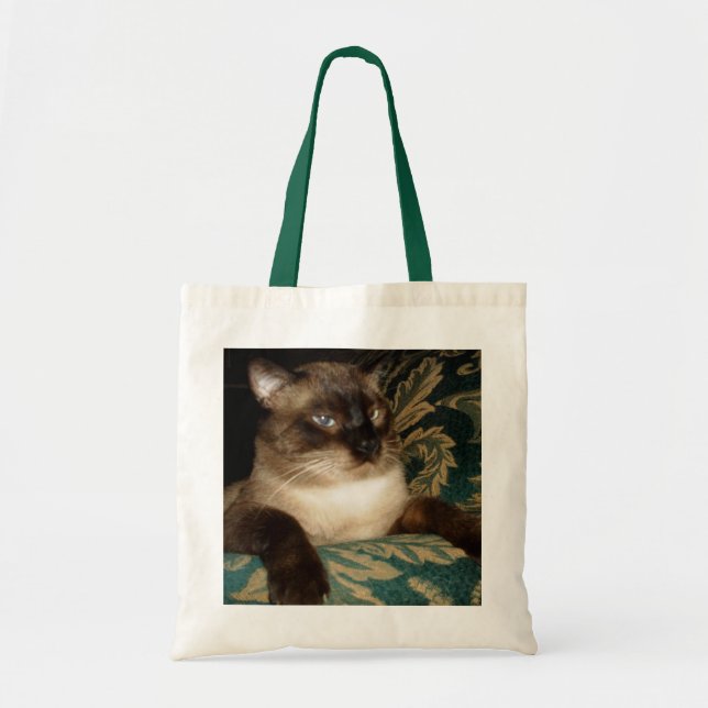 Pouty Face Siamese Cat Bag Tragetasche (Vorne)