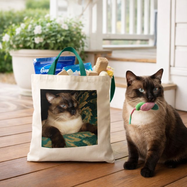 Pouty Face Siamese Cat Bag Tragetasche (Siamese cat lovers tote bag, a thoughtful gift idea )