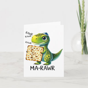 Pover Maror Ma-roar Dinosaur Funny Pesach Kleinkin Karte