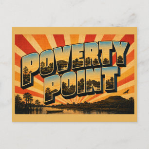 Poverty Point Louisiana Hügel Bayou Wald Kunst Postkarte
