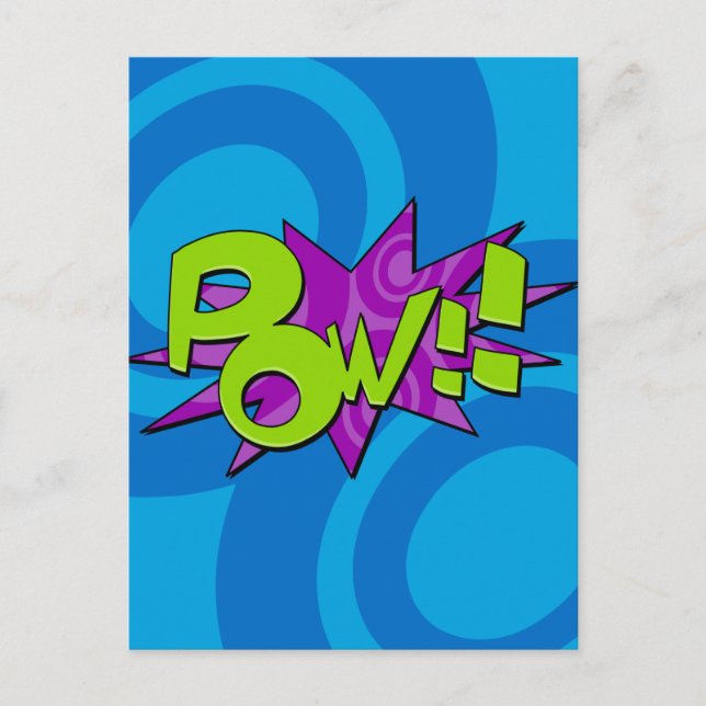 Pow Comic Book Postcard Postkarte (Vorderseite)