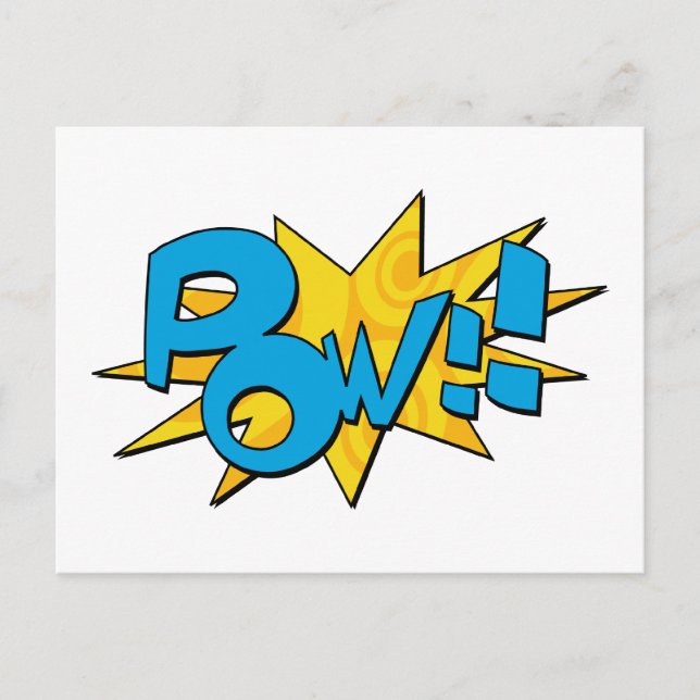 Pow Comic Book Postcard Postkarte (Vorderseite)