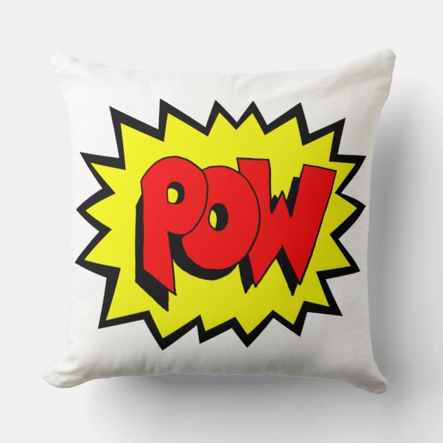 POW - Comic Buch Pop Kunst Kissen (Vorderseite)