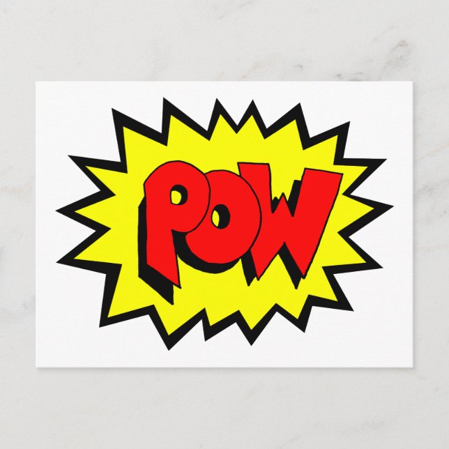 POW - Comic Buch Pop Kunst Postkarte (Vorderseite)