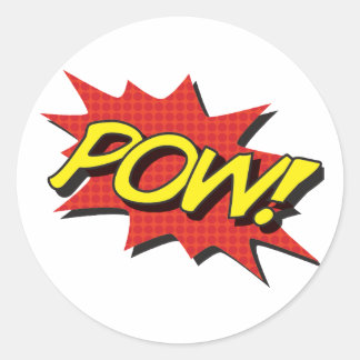 POW! Comic-Buchkleber Runder Aufkleber