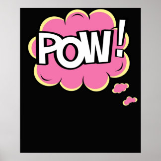 POW Comic Cartoon Bubble Speech Geschenk Poster