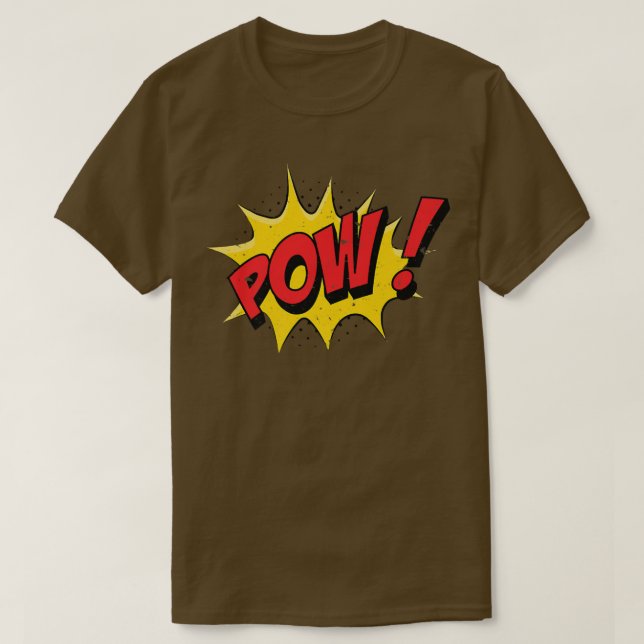 POW Comic Cartoon Funny Pop Art T-Shirt (Design vorne)