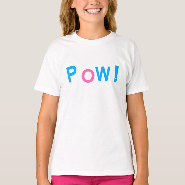 POW! Comic-Style-Typografie T-Shirt (Vorderseite)