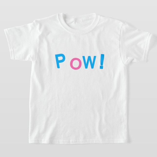 POW! Comic-Style-Typografie T-Shirt (Ablage )