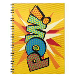 POW Lustige Retro-Comic-Book-Pop-Art Notizblock