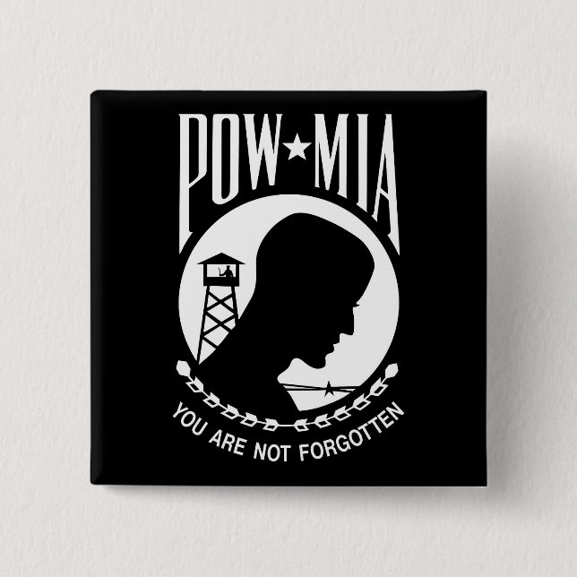 POW MIA: Amerikanische Militärhelden Gefangene des Button (Vorderseite)