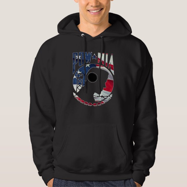 POW MIA Amerikanischer Fahne Adler Sie nicht verge Hoodie (Vorderseite)