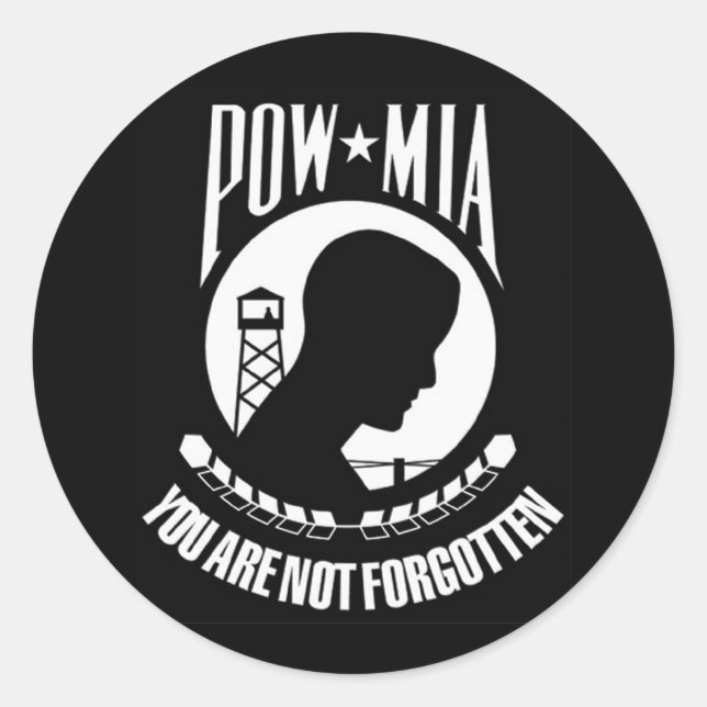 POW - MIA-Aufkleber Runder Aufkleber (Vorderseite)