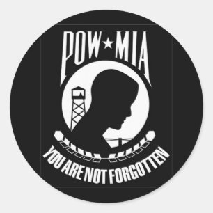 POW - MIA-Aufkleber Runder Aufkleber