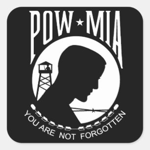 Pow MIA: Du bist nicht vergessen! Quadratischer Aufkleber