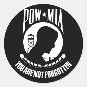 POW-MIA-Flagge Runder Aufkleber