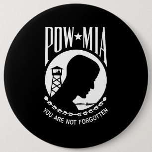POW-MIA-Flagge: Vermisste Soldaten des Vietnamkrie Button