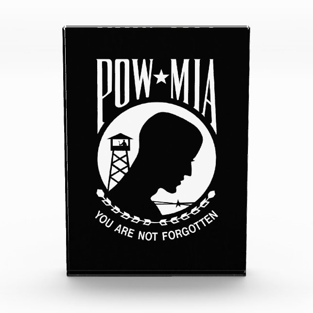 POW-MIA-Flagge: Vermisste Soldaten des Vietnamkrie Fotoblock (Vorderseite)