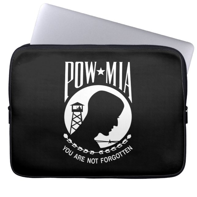 POW-MIA-Flagge: Vermisste Soldaten des Vietnamkrie Laptopschutzhülle (Vorderseite)