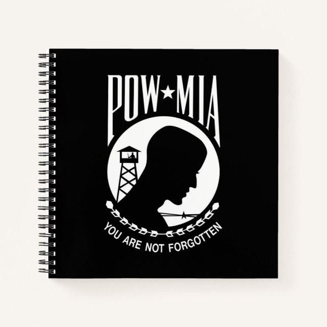 POW-MIA-Flagge: Vermisste Soldaten des Vietnamkrie Notizbuch (Vorderseite)