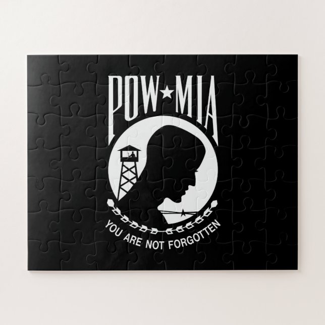 POW-MIA-Flagge: Vermisste Soldaten des Vietnamkrie Puzzle (Horizontal)