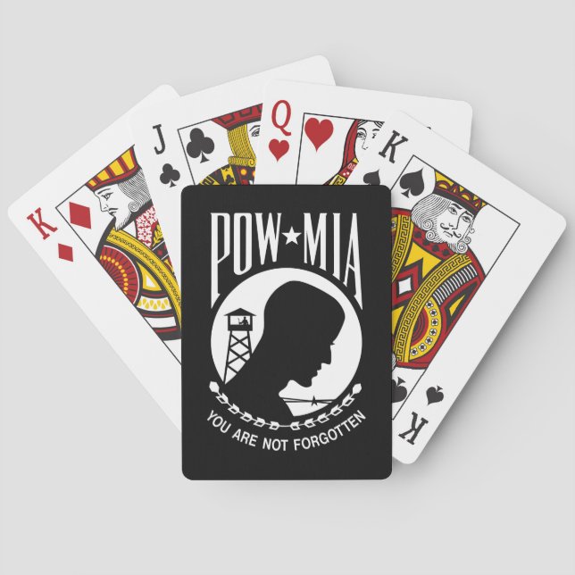 POW-MIA-Flagge: Vermisste Soldaten des Vietnamkrie Spielkarten (Rückseite)