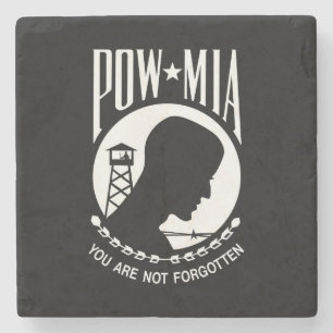 POW-MIA-Flagge: Vermisste Soldaten des Vietnamkrie Steinuntersetzer