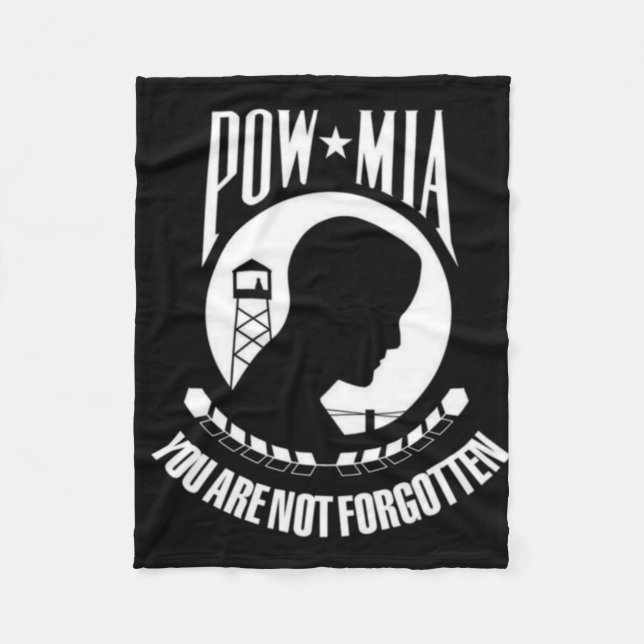 POW/MIA FLEECE-DECKE FLEECEDECKE (Vorderseite)