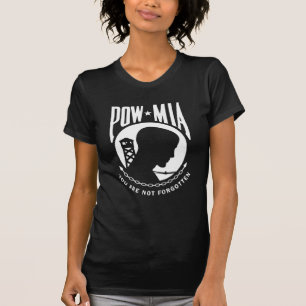POW MIA Ladys Black T - Shirt
