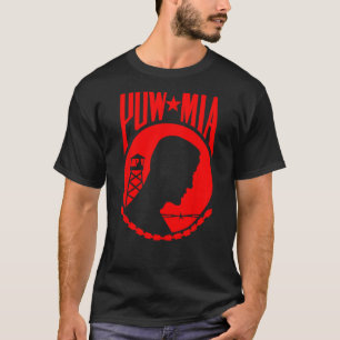 POW MIA POWMIA Red Design T-Shirt
