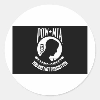 POW MIA RUNDER AUFKLEBER