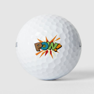 POW Moderne Lustige Retro-Comic-Hefte Golfball