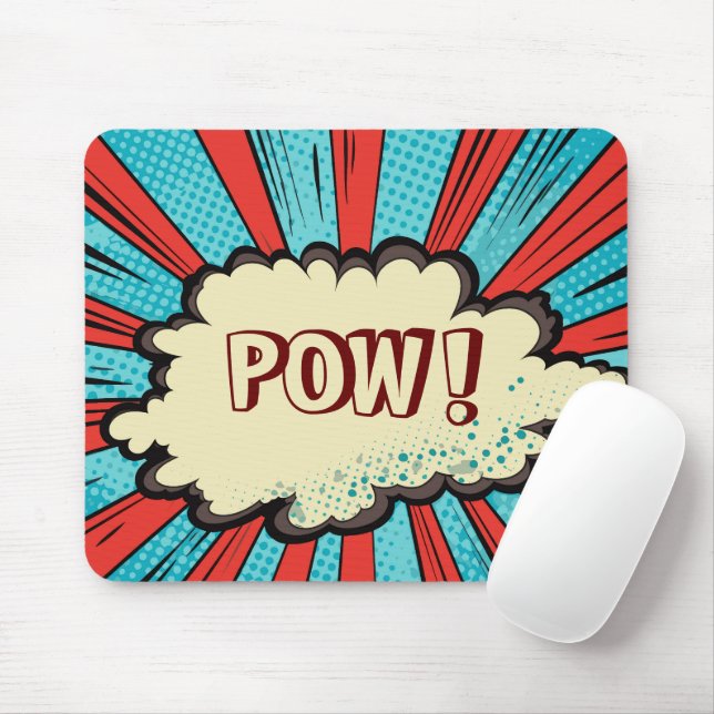 POW Moderne moderne Pop Kunst Grafische Kunst Mousepad (Mit Mouse)