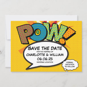 POW Save the Date Spaß Retro Comic Pop Kunst