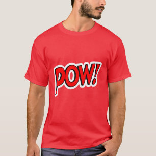 POW! Screwball Graphics Rot T-Shirt